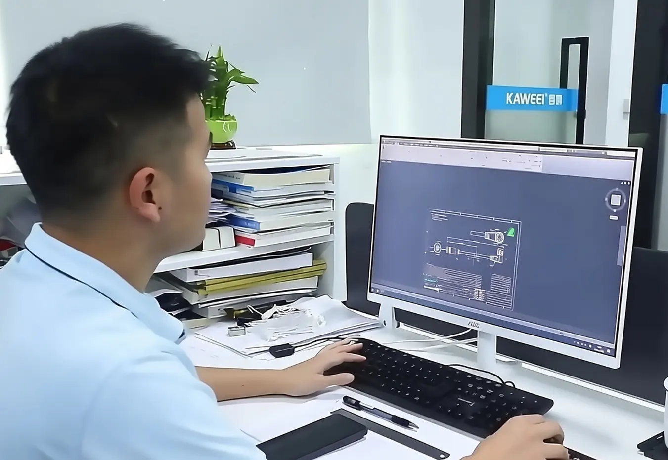 Customer demand analysis office scene