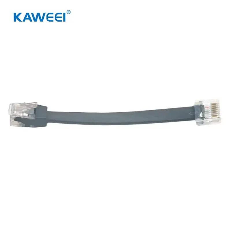 8P8C Gold Plated Transparent RJ 45  Wire Harness