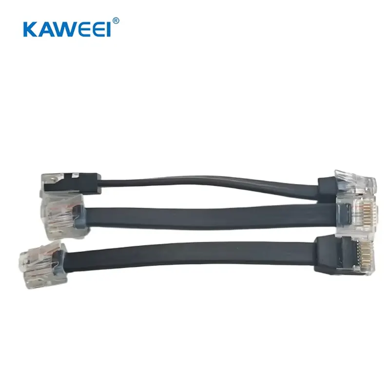 8P8C Gold Plated Transparent RJ 45  Wire Harness