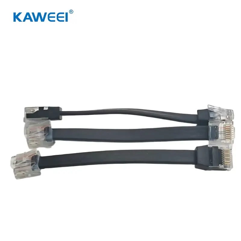 8P8C Gold Plated Transparent RJ 45  Wire Harness