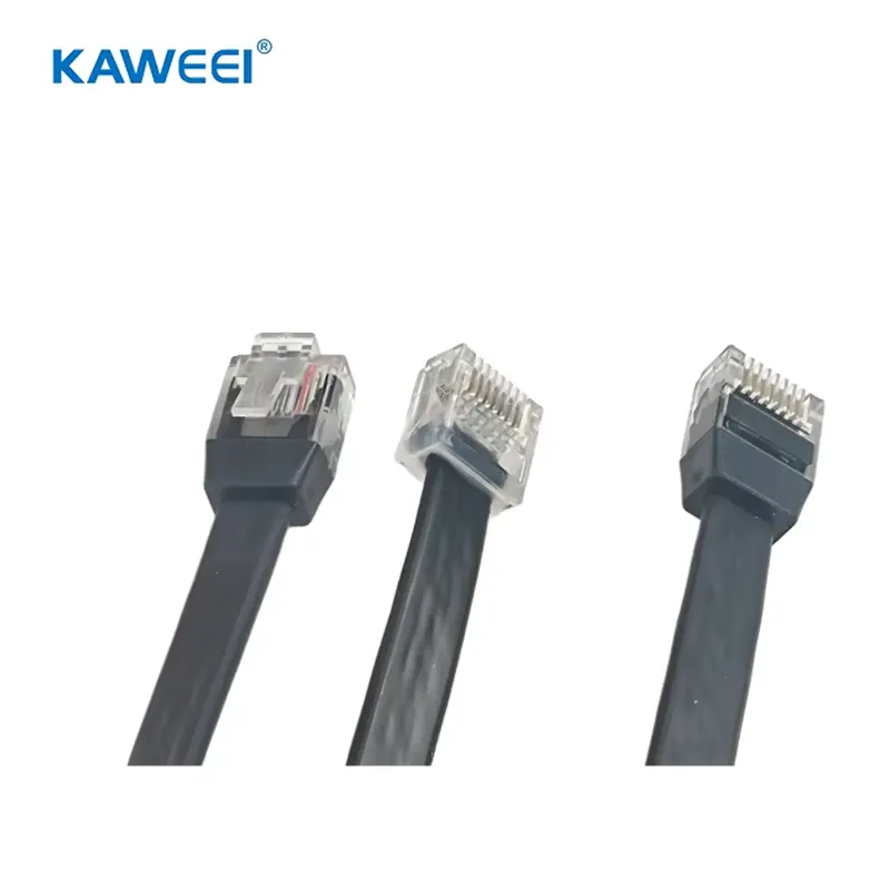 8P8C Gold Plated Transparent RJ 45  Wire Harness