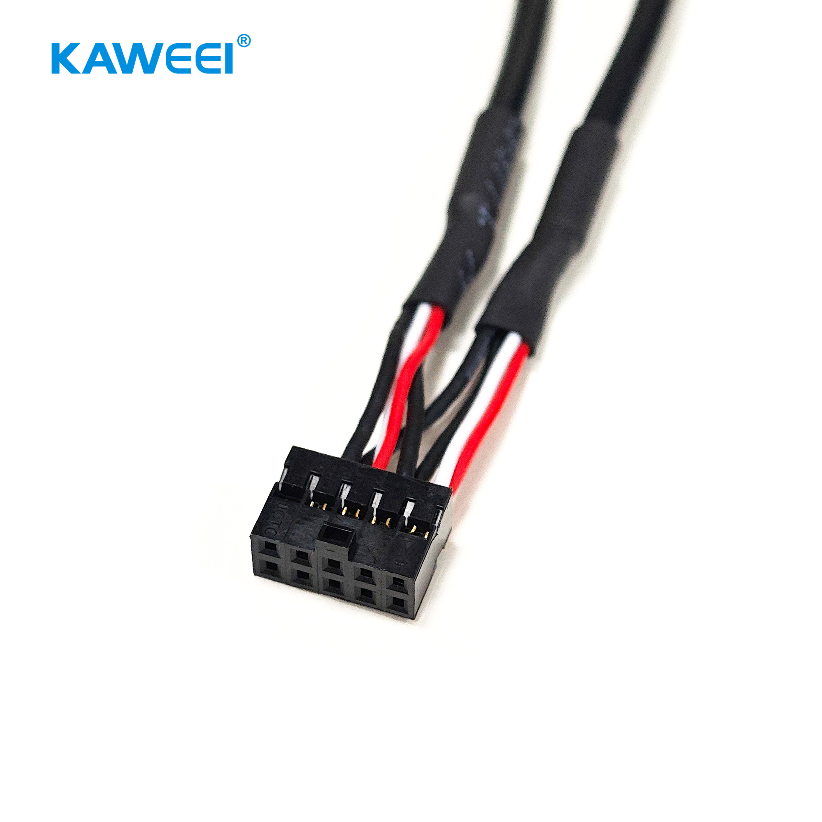 Custom 8-Core Audio Cable Assembly with Double Overmolded Connectors & PVC Jacket