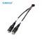 Custom 8-Core Audio Cable Assembly with Double Overmolded Connectors & PVC Jacket