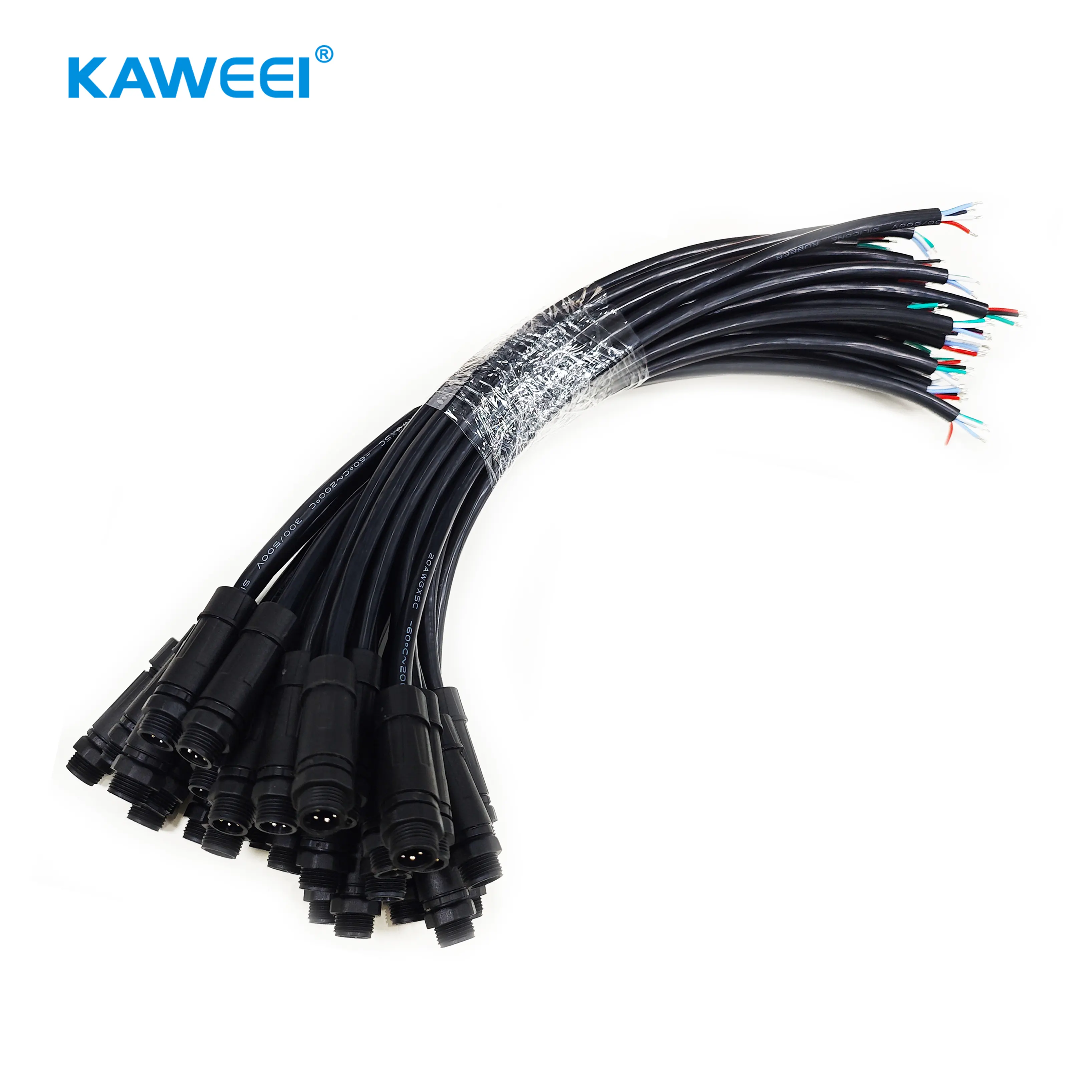 Kundenspezifische M12 5-Pol Wasserdichte Kabelkonfektion für Industrieautomation