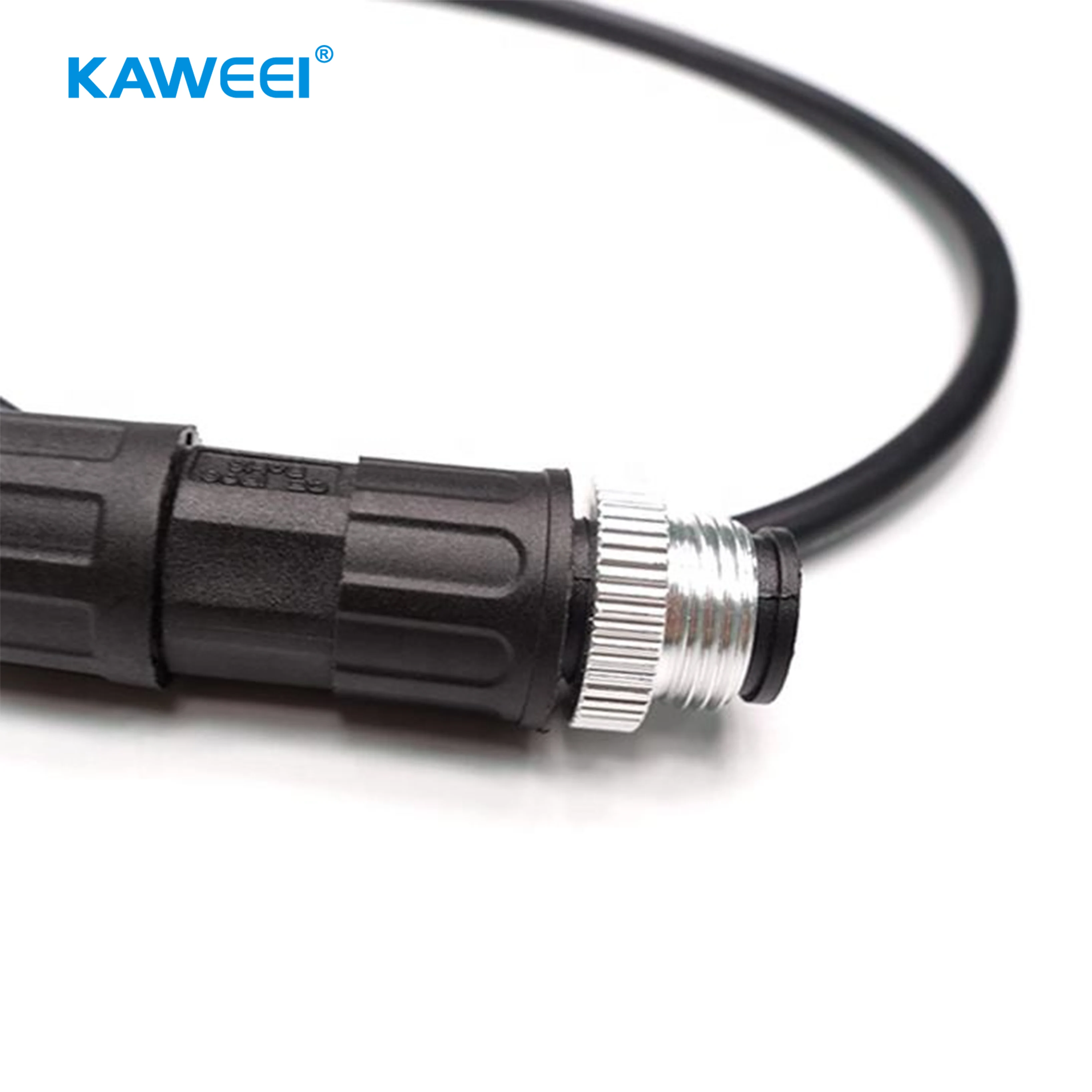 客製化 M8 公頭 3 針電纜組件 | IP67 防水感測器線束