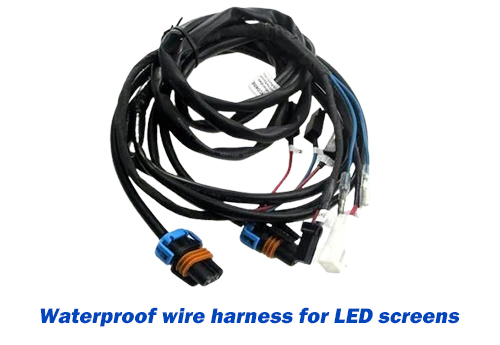 Waterproof wire harness for LED screens.